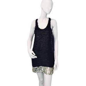 3.1 Phillip Lim MiniDress Black and Gold Sequins 0